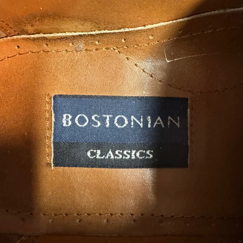 Bostonian Classics Mens Black Leather Cap Toe Lace Up Dress Shoes Oxfords 8D